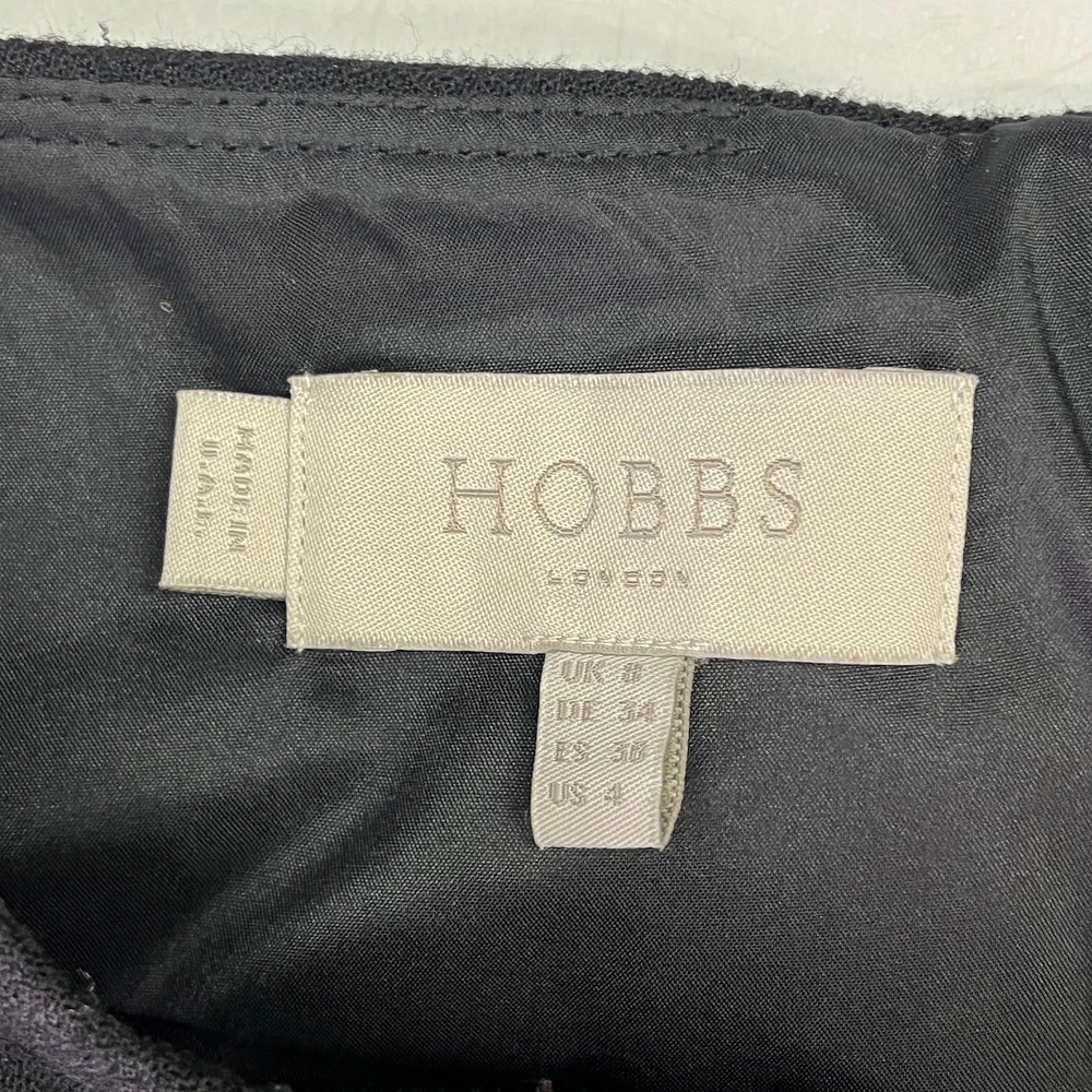 Hobbs London Black Sleeveless Sheath Dress Tailored V-Neck‎ Professional LBD - Picture 9 of 15